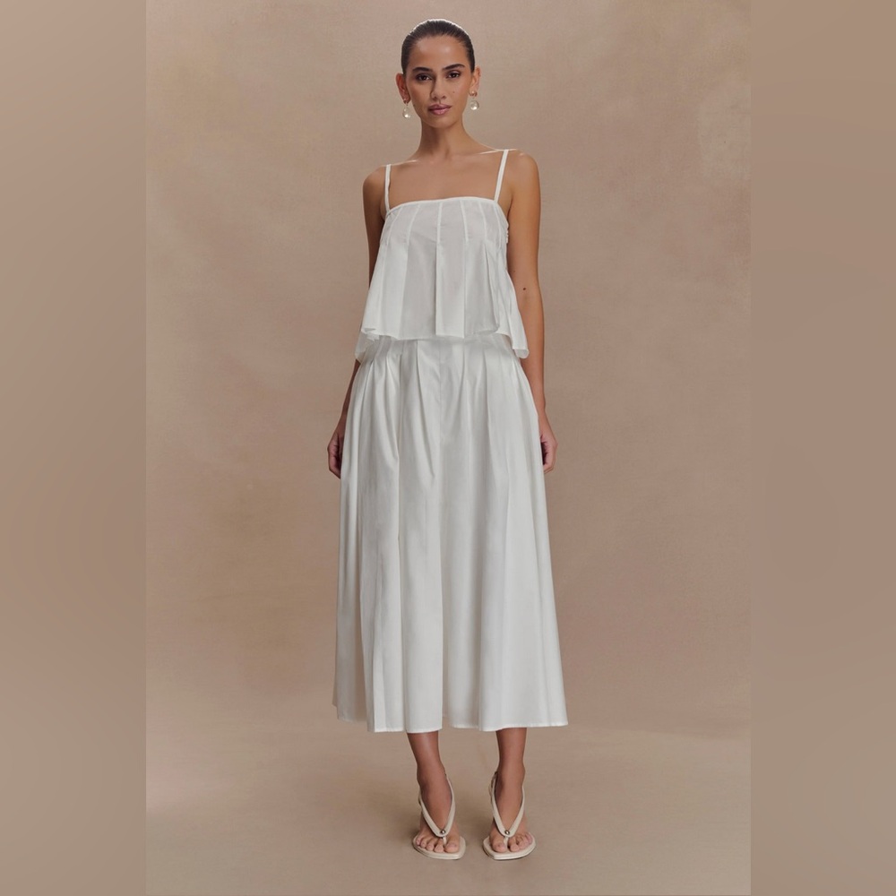Meshki Mae A-Line Midi Skirt NWT